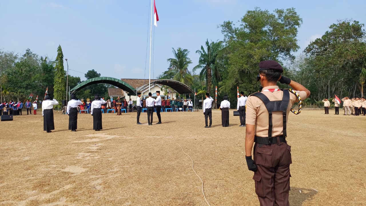 Upacara Peringatan HUT ke-81 Kemerdekaan Republik Indonesia di Desa Bumiarjo Makmur